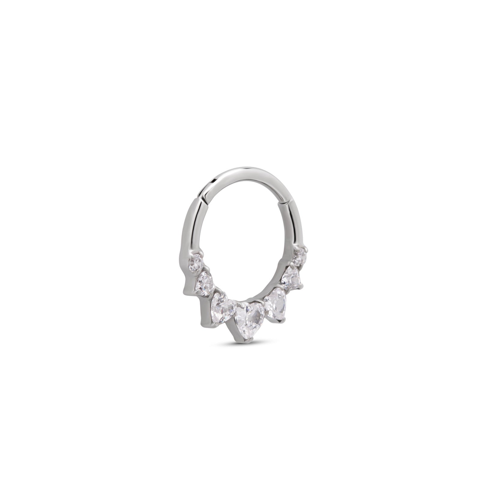 Trident Heart Marquise Hinged Ring
