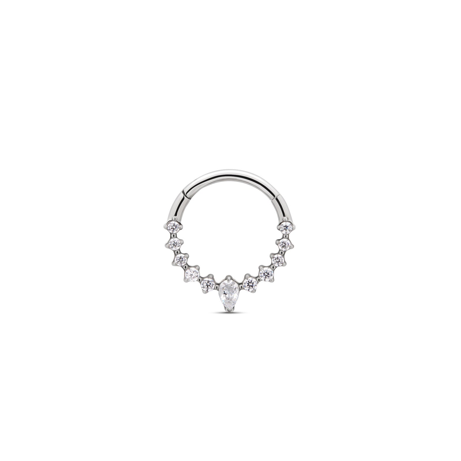 Trident 11 Jeweled Marquise Hinged Ring