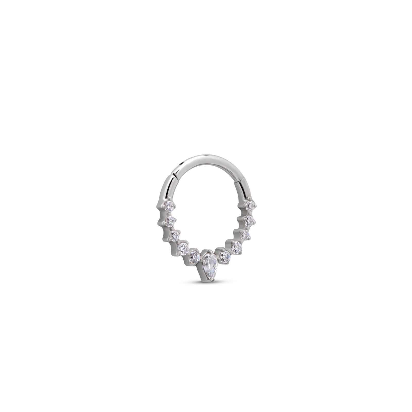 Trident 11 Jeweled Marquise Hinged Ring