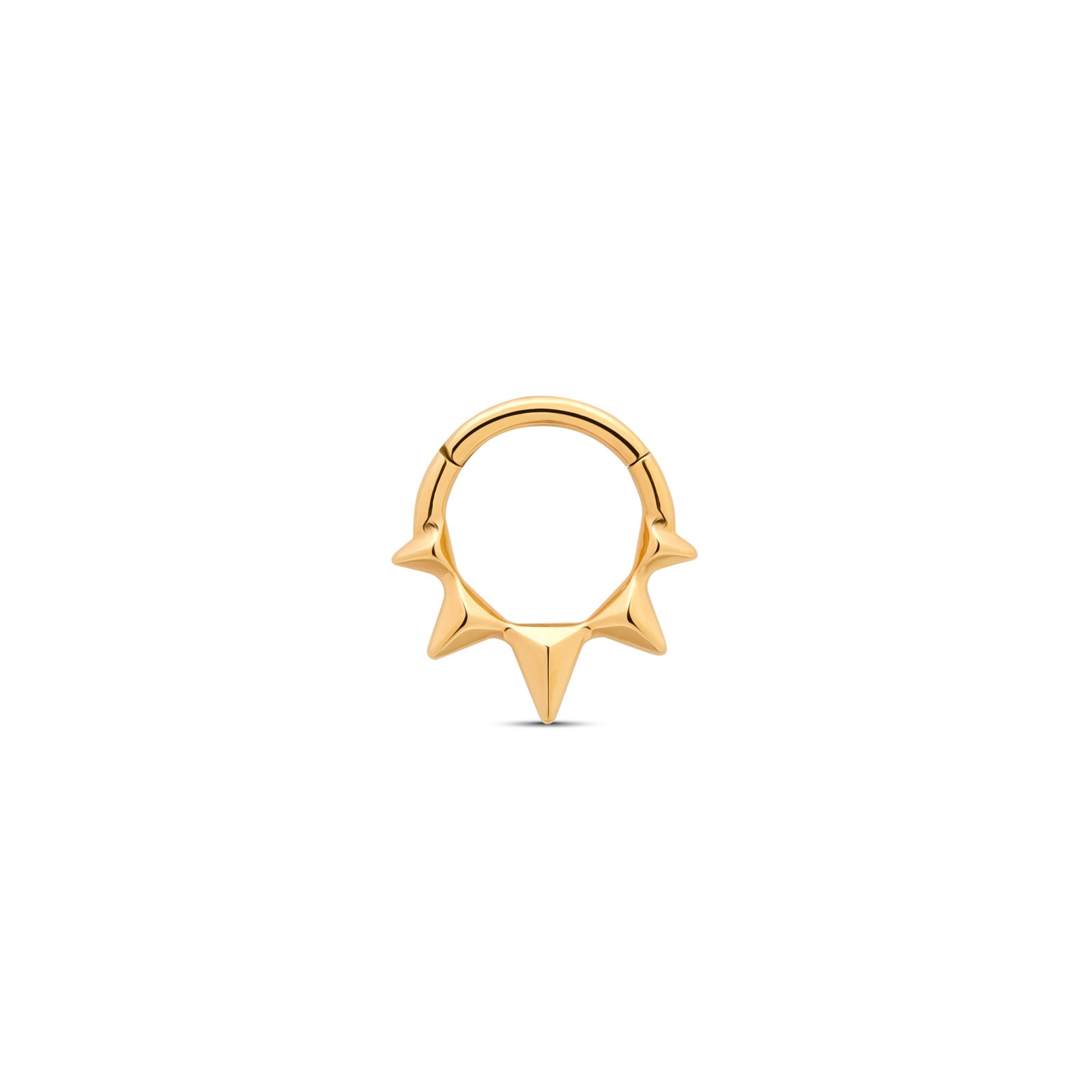 Trident 24kt Gold PVD Titanium Stake Hinged Ring