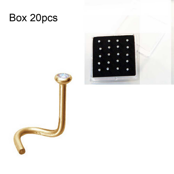 Gold PVD Nostril Jewell - Box 20