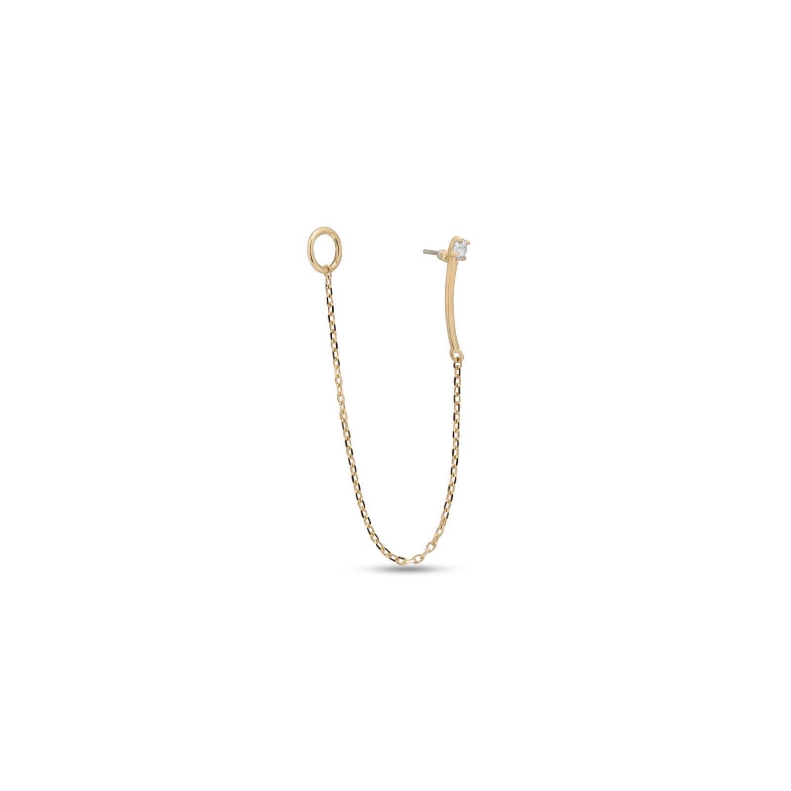 14kt Gold Threadless Attachment - Inoa - Right