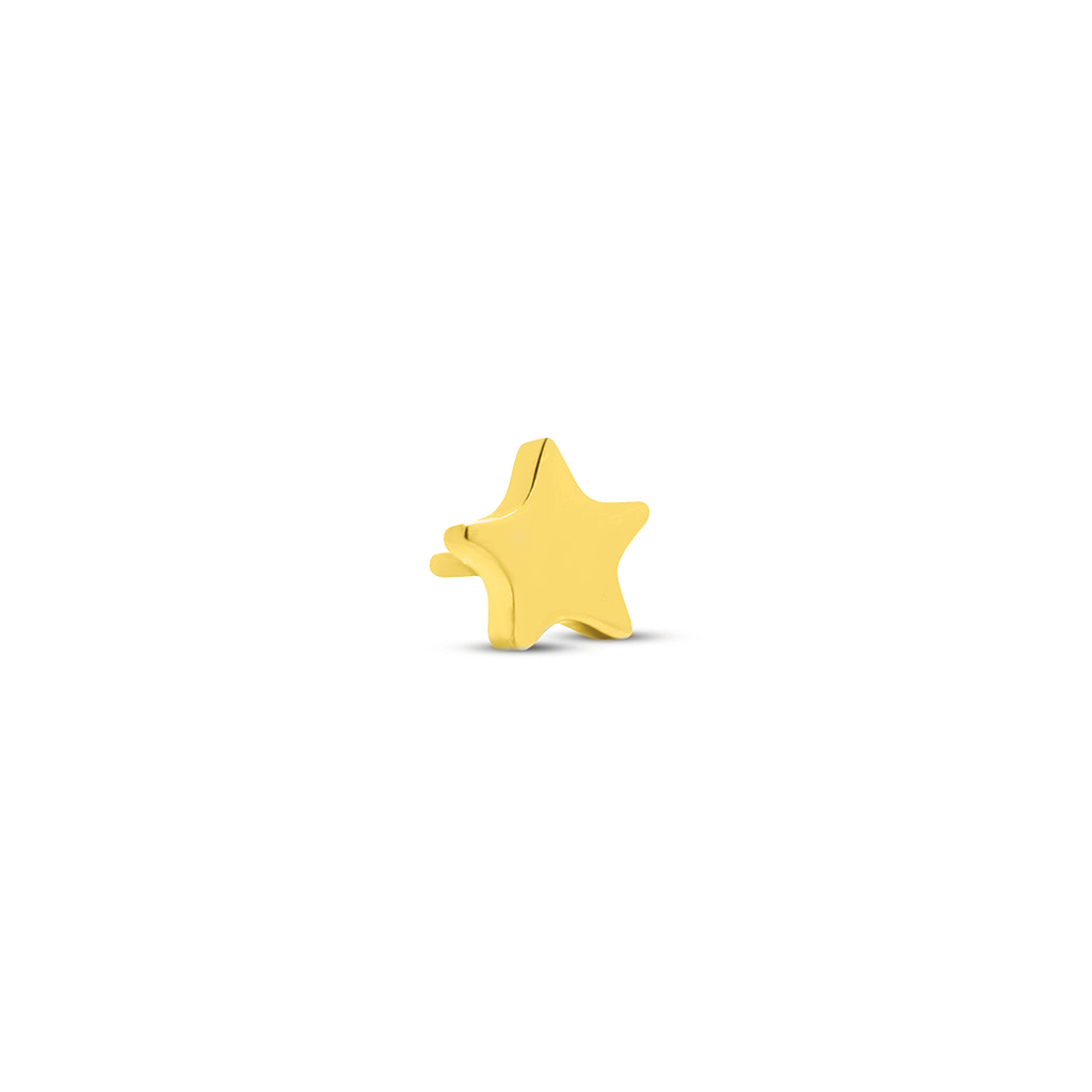 Trident 24kt Gold PVD Titanium Threadless Star Attachment