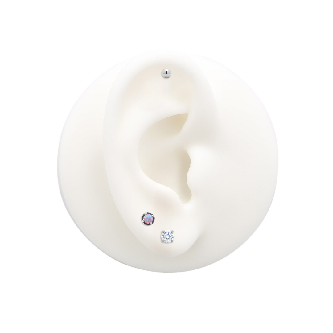 Trident Internally Threaded 2 Jewel Cluster Crystals And Opal Attachment