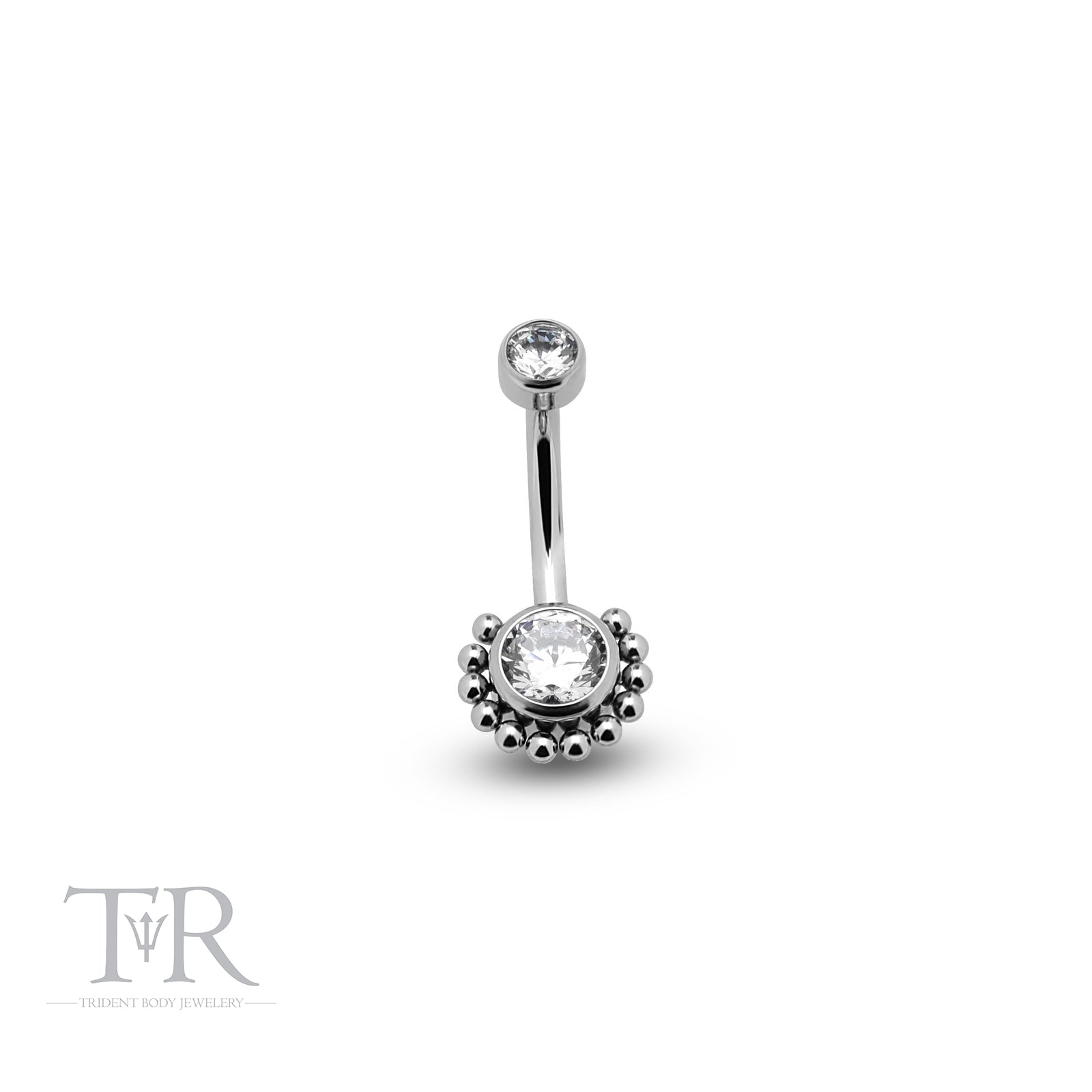Trident Internally Threaded Jeweled Flower Cluster Navel
