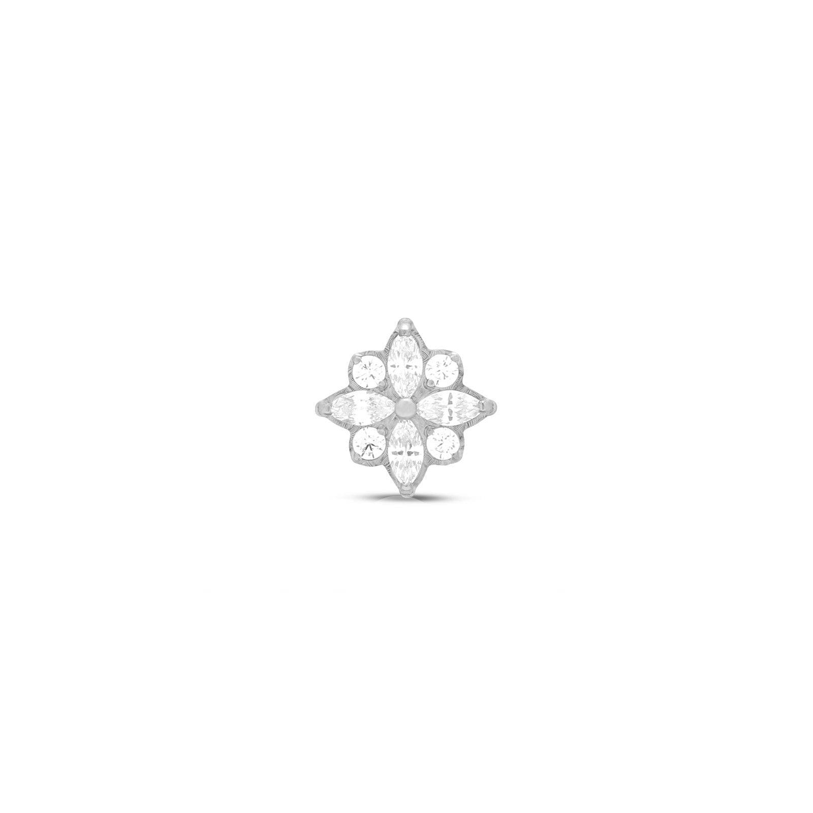 Trident Internally Threaded Jewelled Ovate Flower Attachment