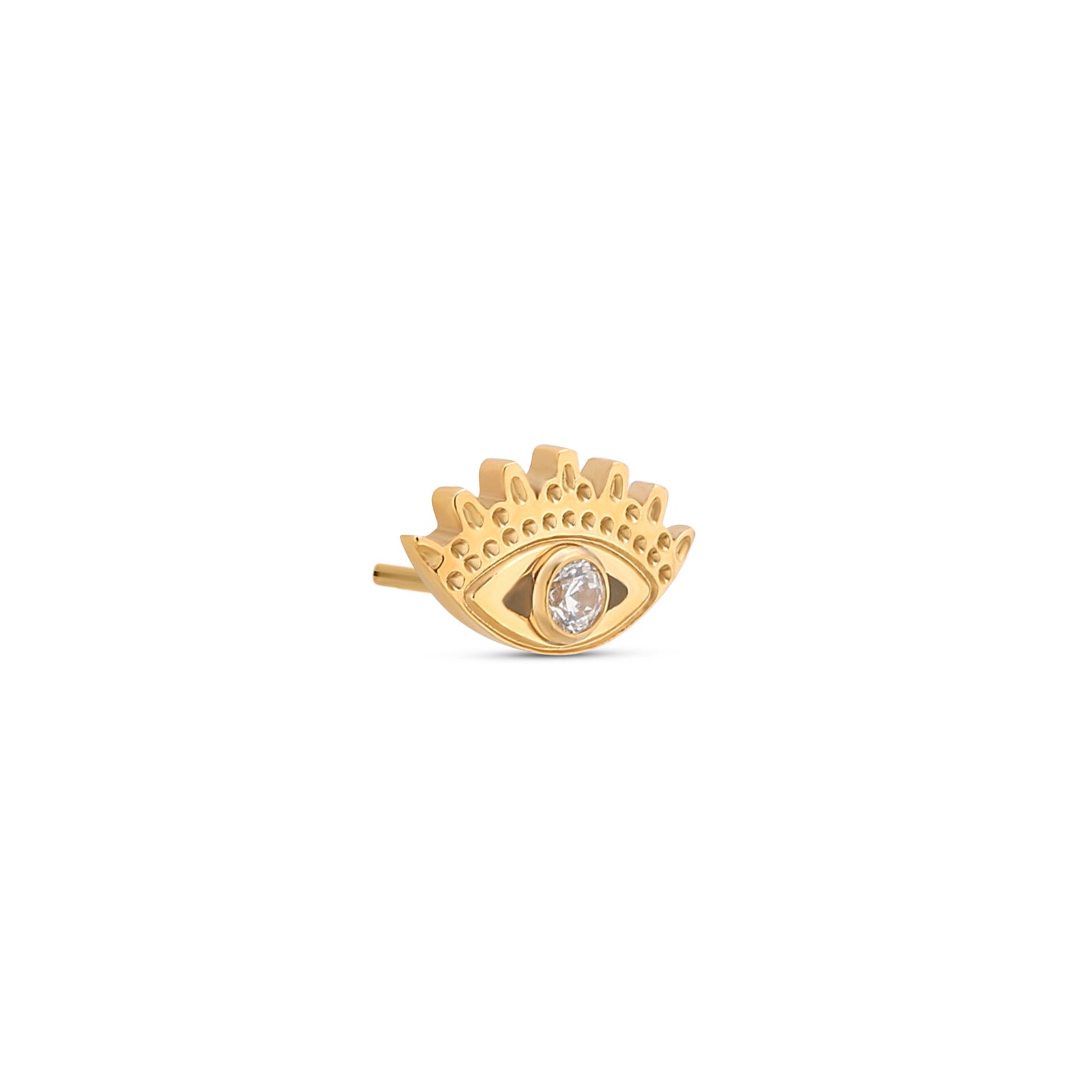 Trident 24kt Gold PVD Titanium Threadless Jewel Eye Attachment