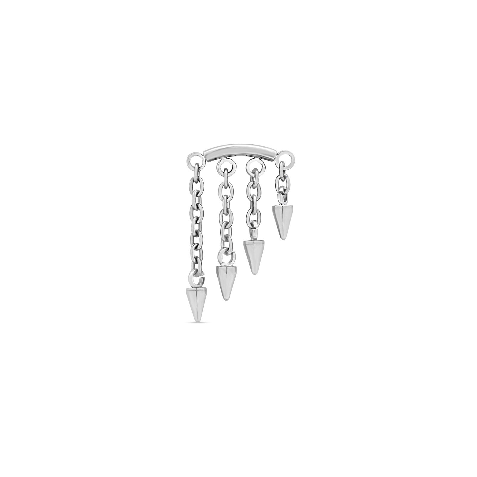 Trident Threadless 4 Dangles Spike Chains Attachment