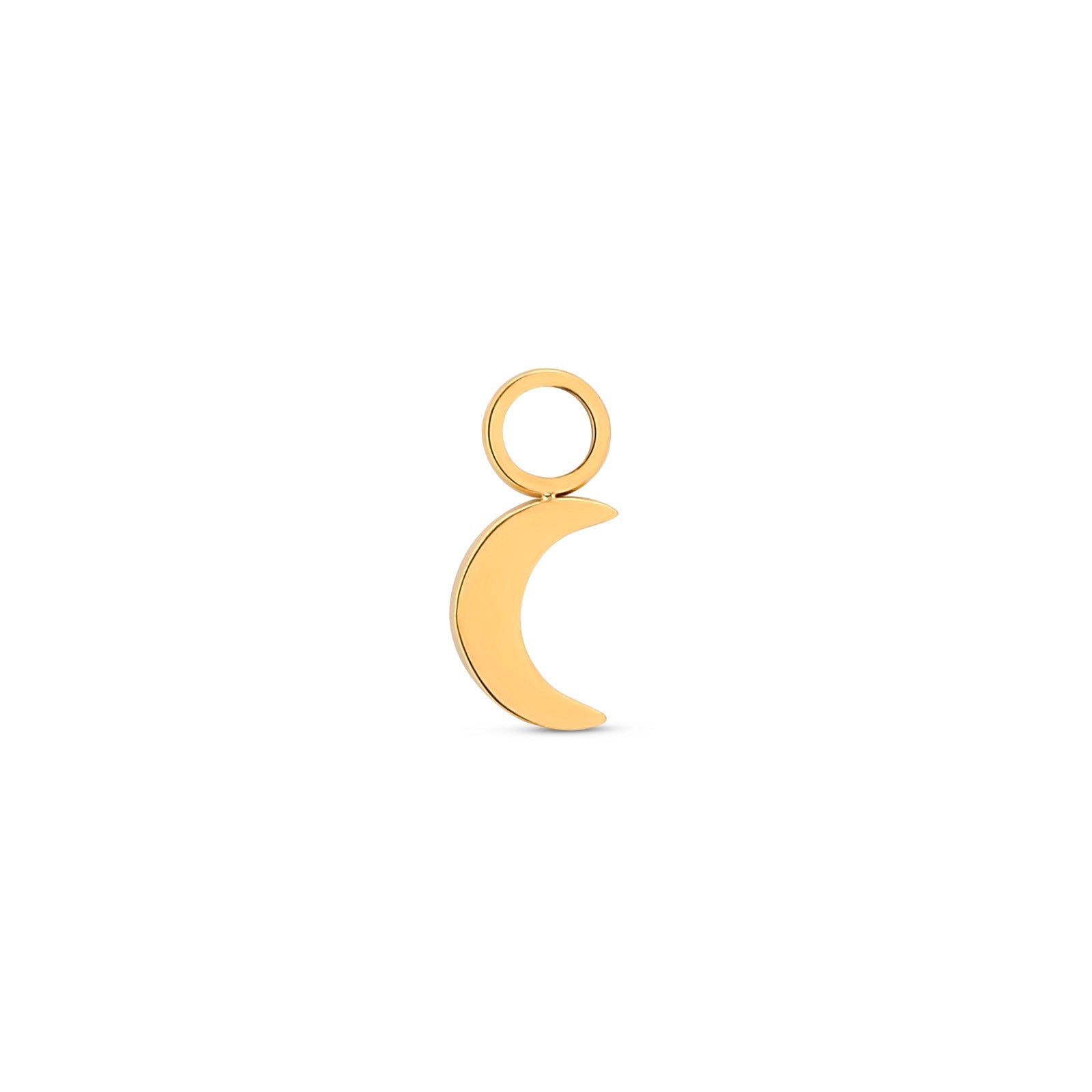 Trident 24kt Gold PVD Titanium Moon Dangle