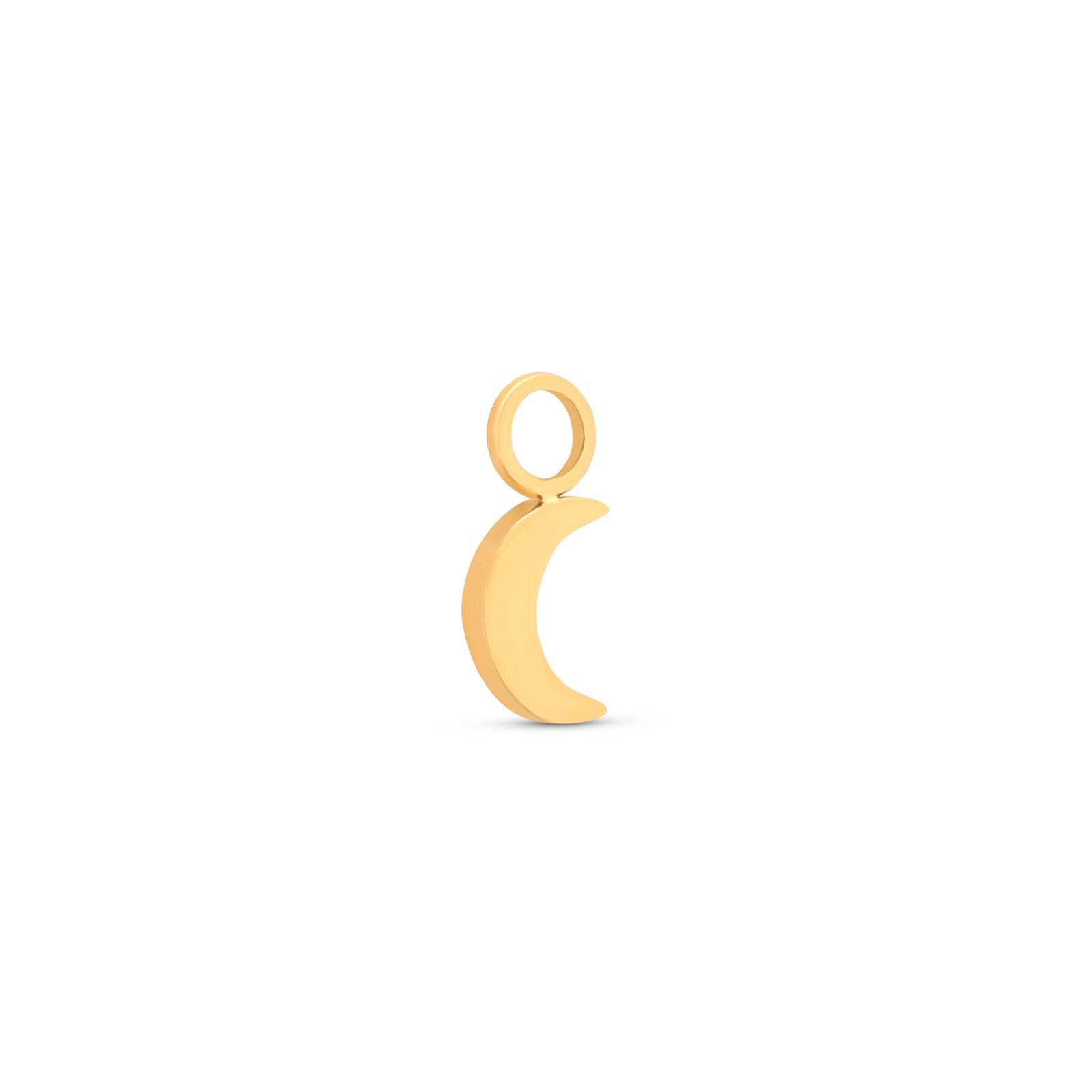 Trident 24kt Gold PVD Titanium Moon Dangle