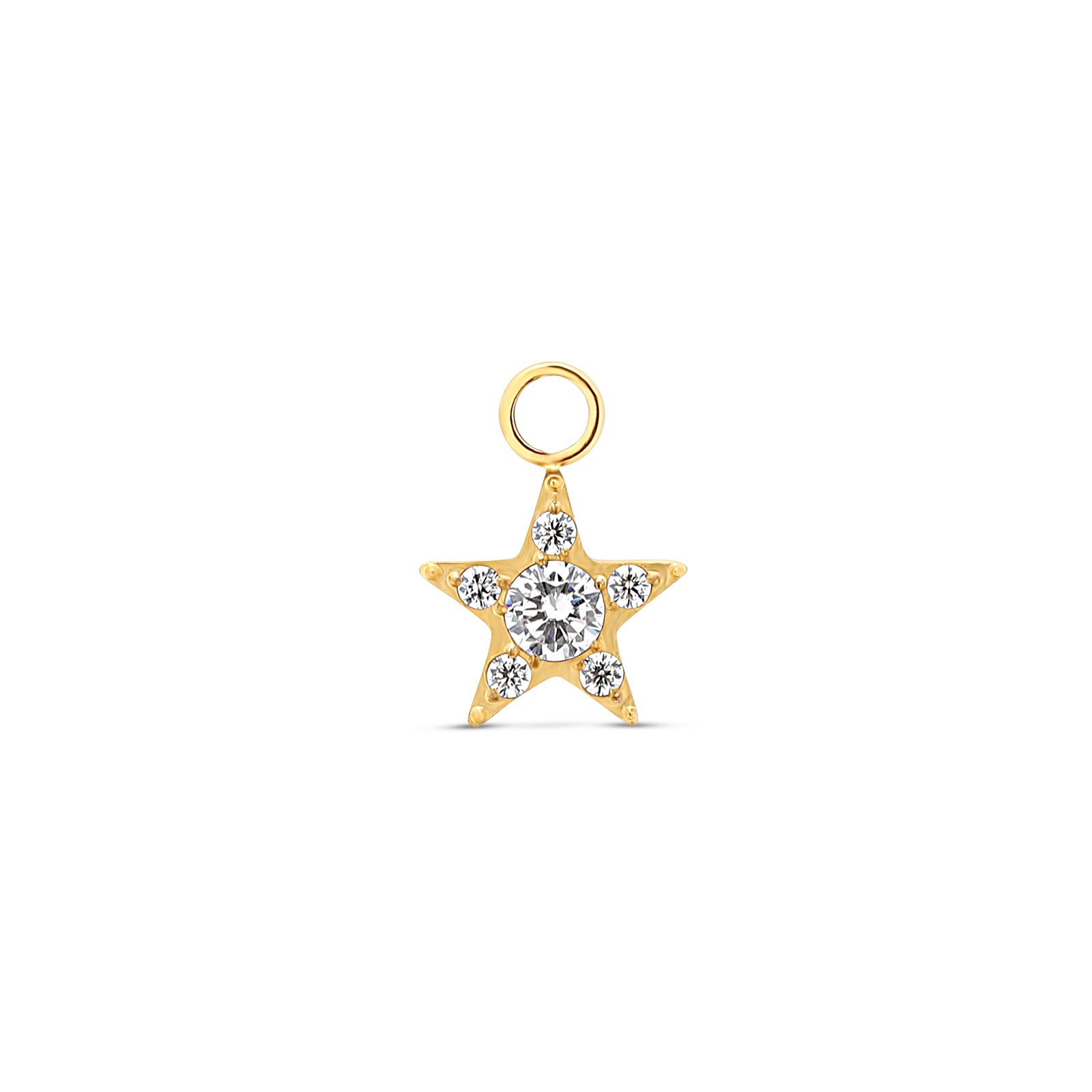 Trident 24kt Gold PVD Titanium Jewel Star Dangle