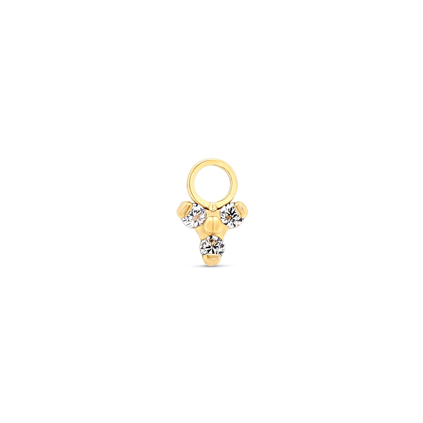 Trident 24kt Gold PVD Titanium Trio Dangle