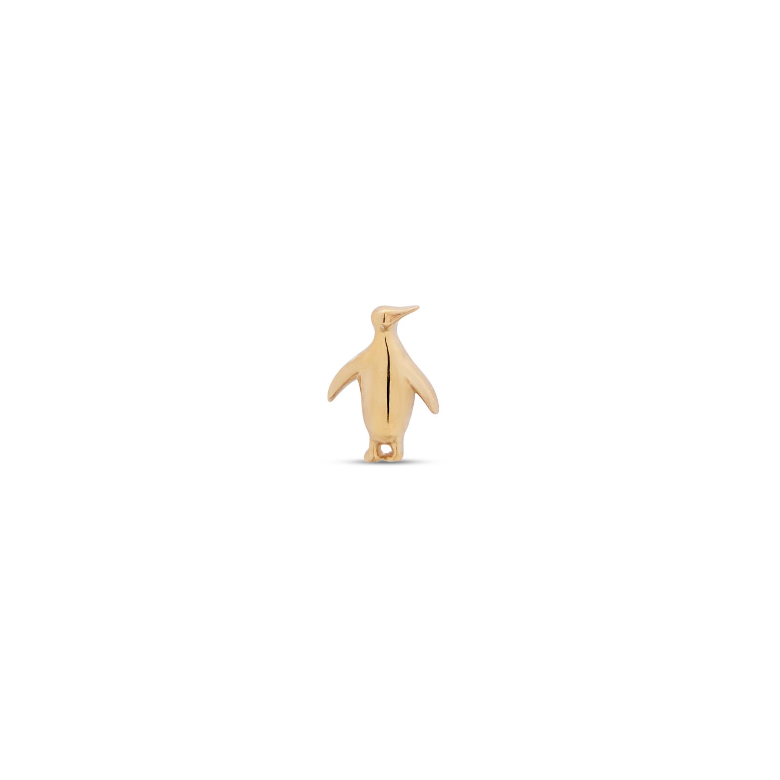 14kt Gold Threadless - Penguin