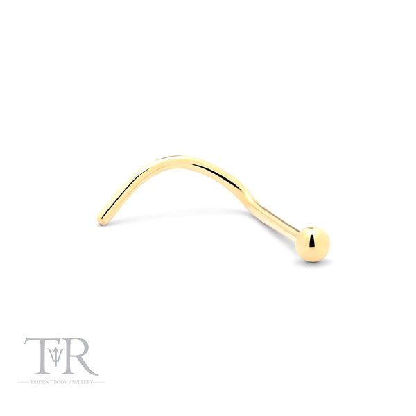 18ct Gold Nose Stud w Ball