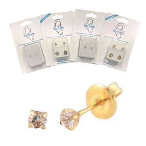 Gold PVD 3mm Claw Set EarSafe Hangsell