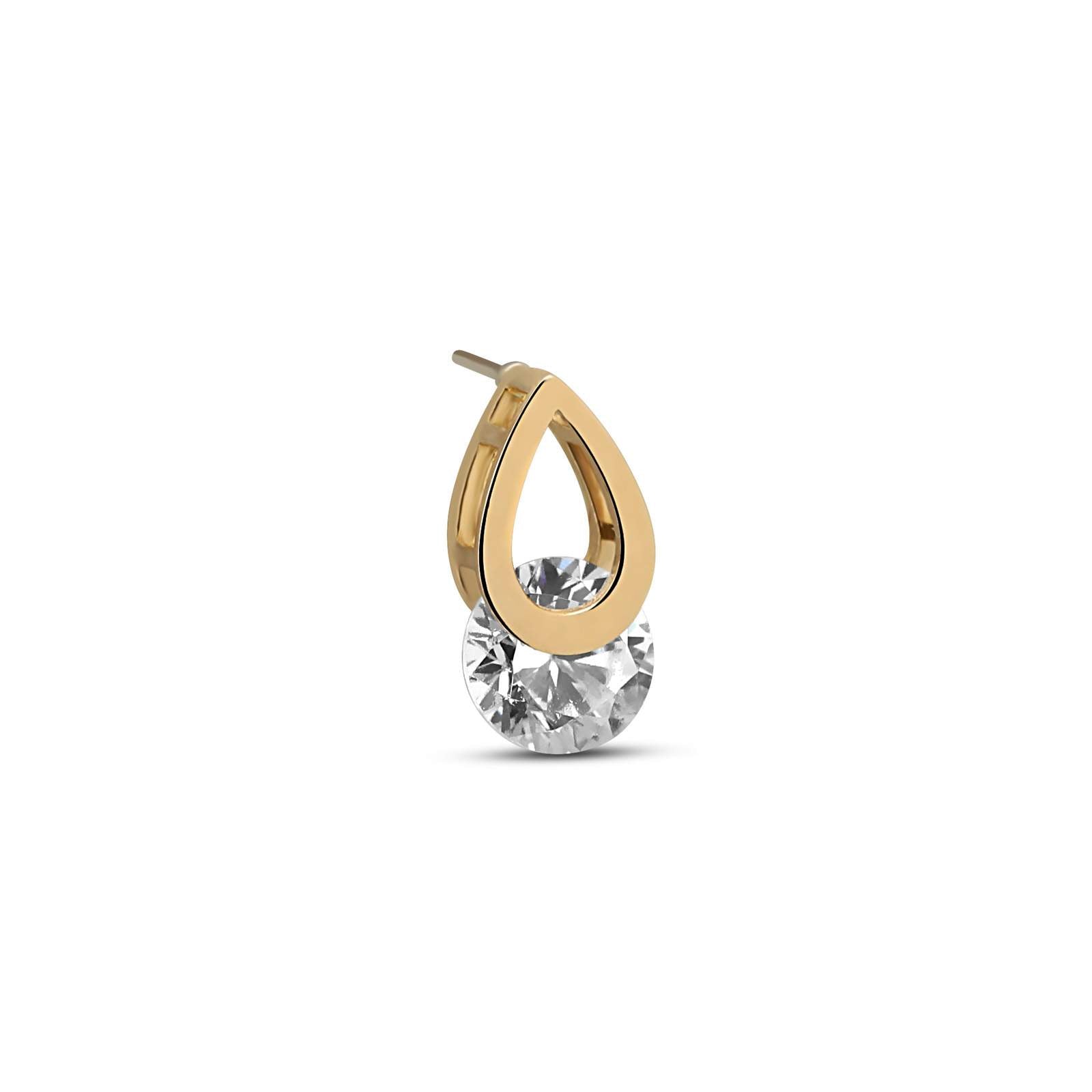 14kt Gold Threadless Attachment - Clara