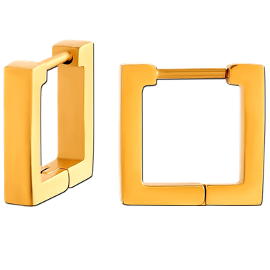 Gold PVD Ear Clicker Square