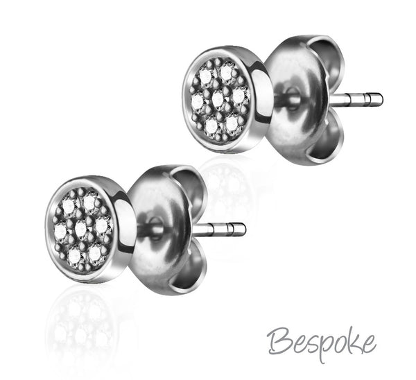 Bespoke Earring Round Jewels 0.8mm - Pair