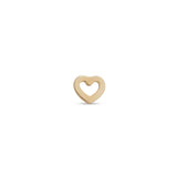 14kt Gold Threadless - Hollow Heart
