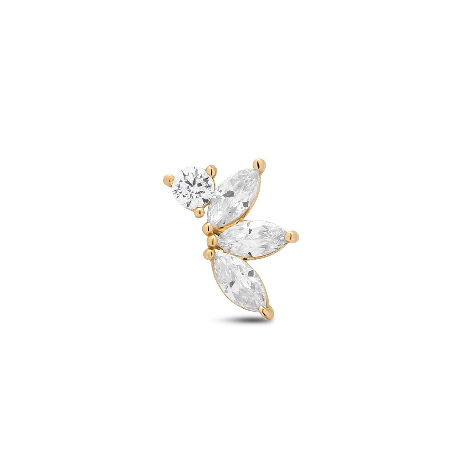 14kt Gold Threadless Attachment - Marta Left