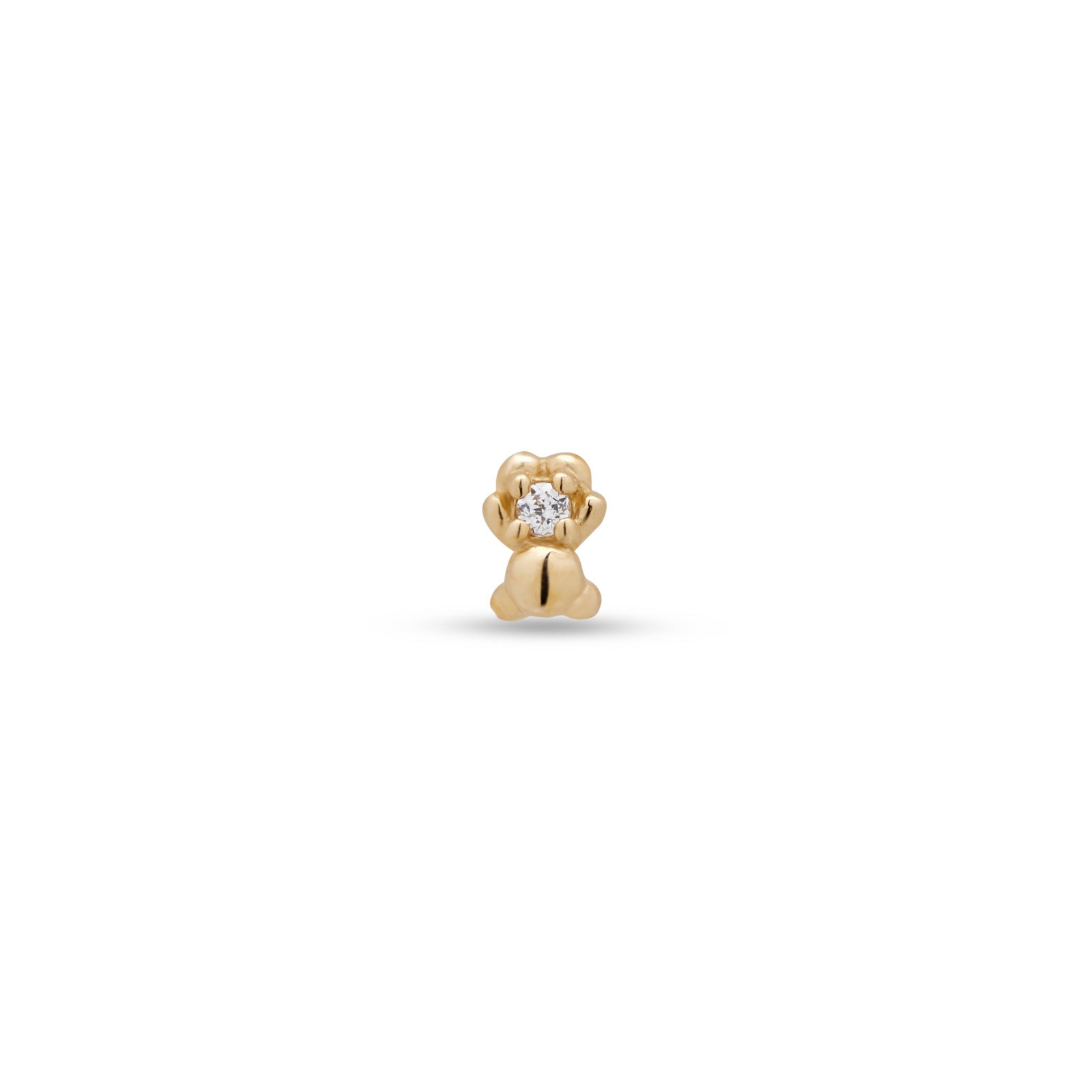 14kt Gold Threadless - Teddy With Jewel