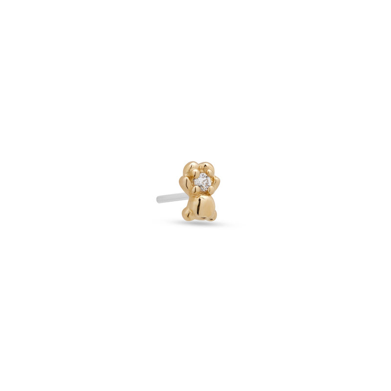 14kt Gold Threadless - Teddy With Jewel
