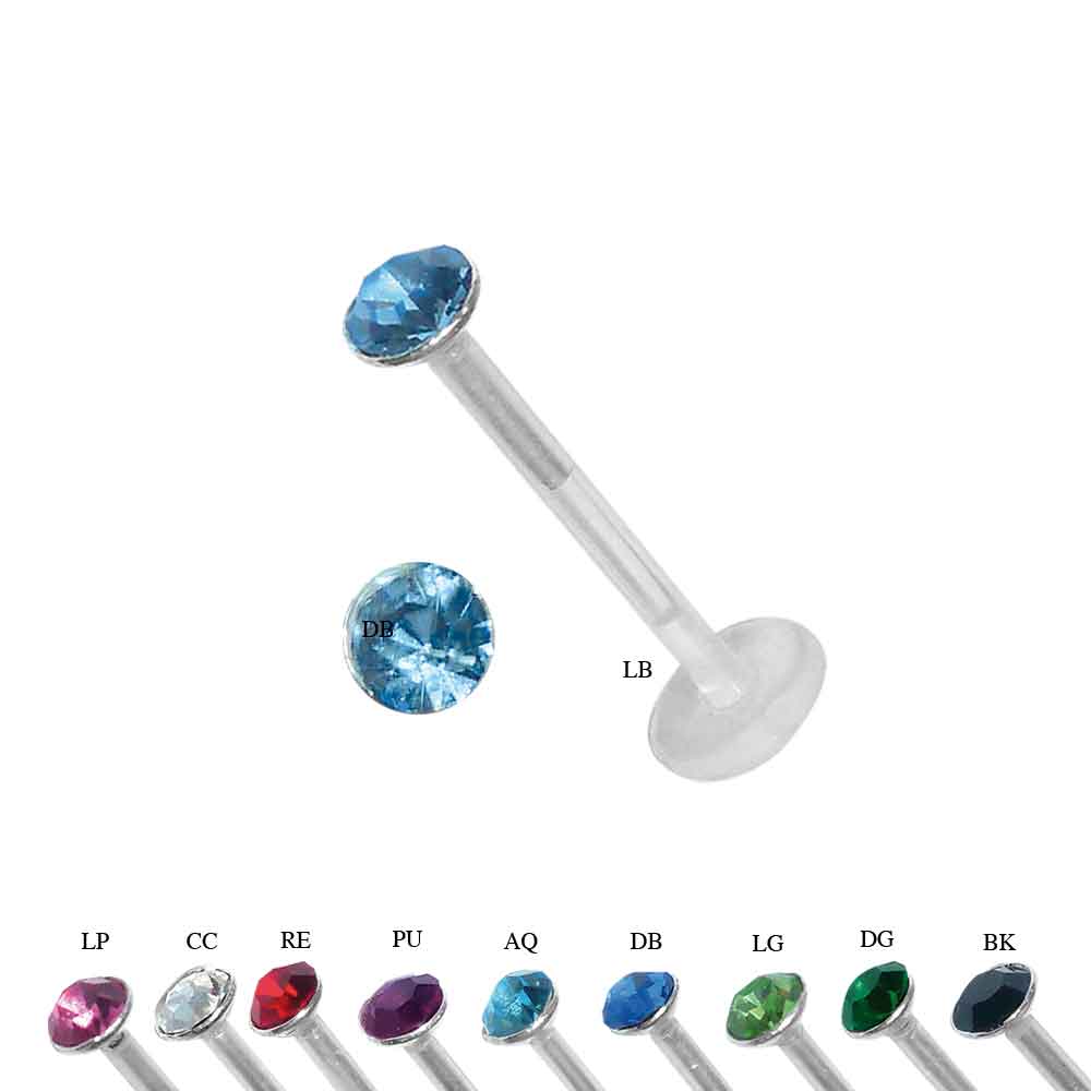 Bioflex Labret with Rhinestone