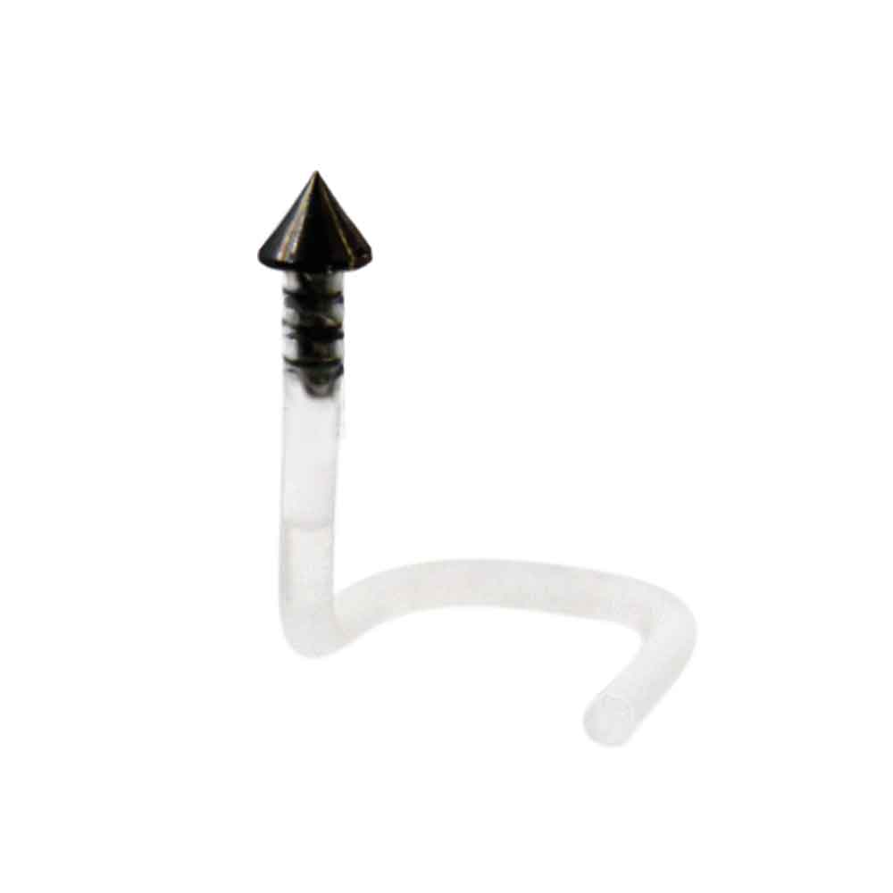 BioFlex NoseStud w Black Spike