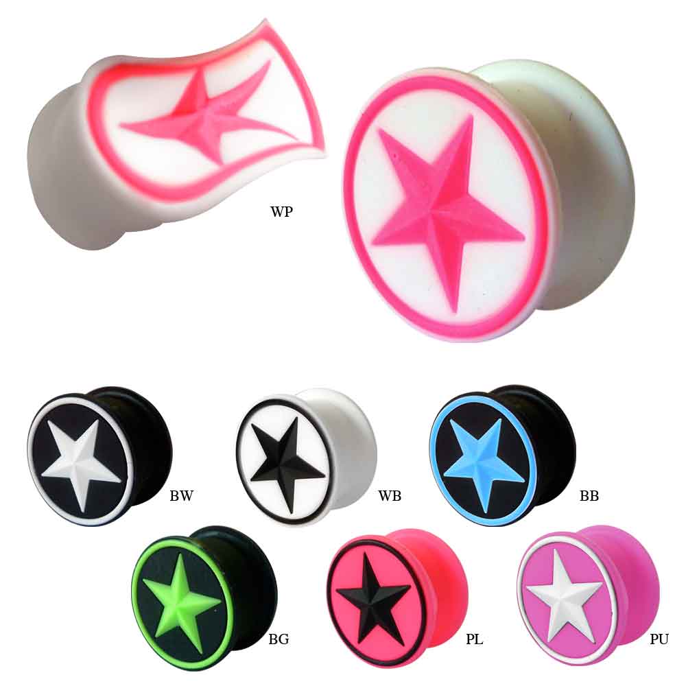 Embossed Star Silicone Ear Plug