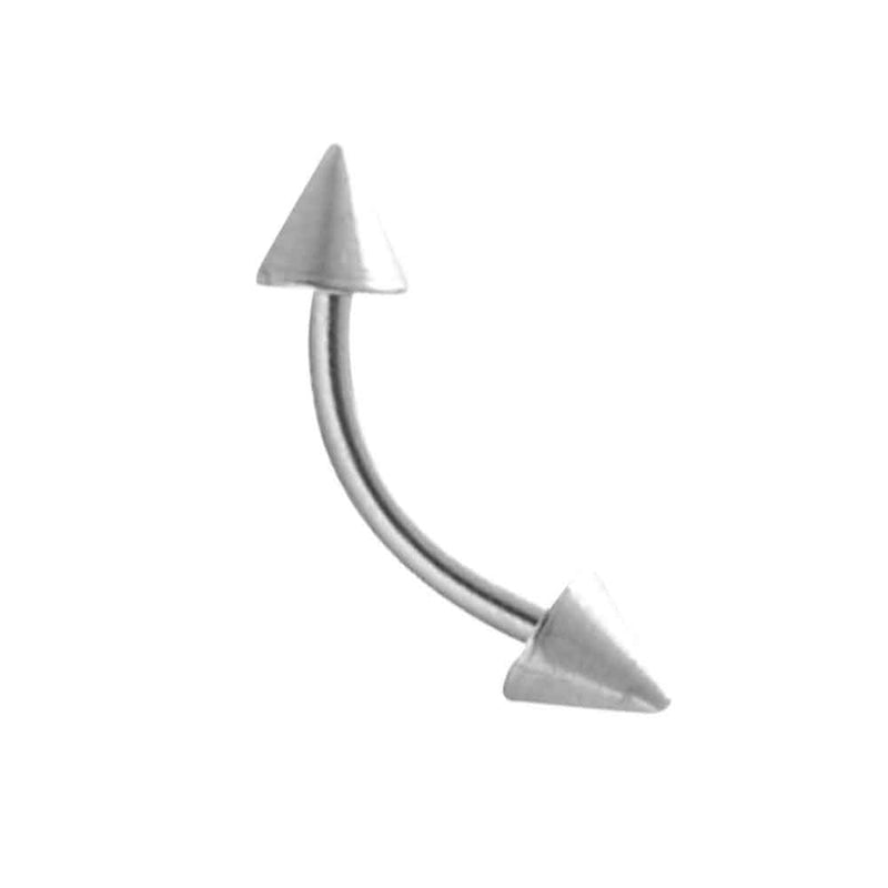 Surgical Steel Curved Barbell w Spike