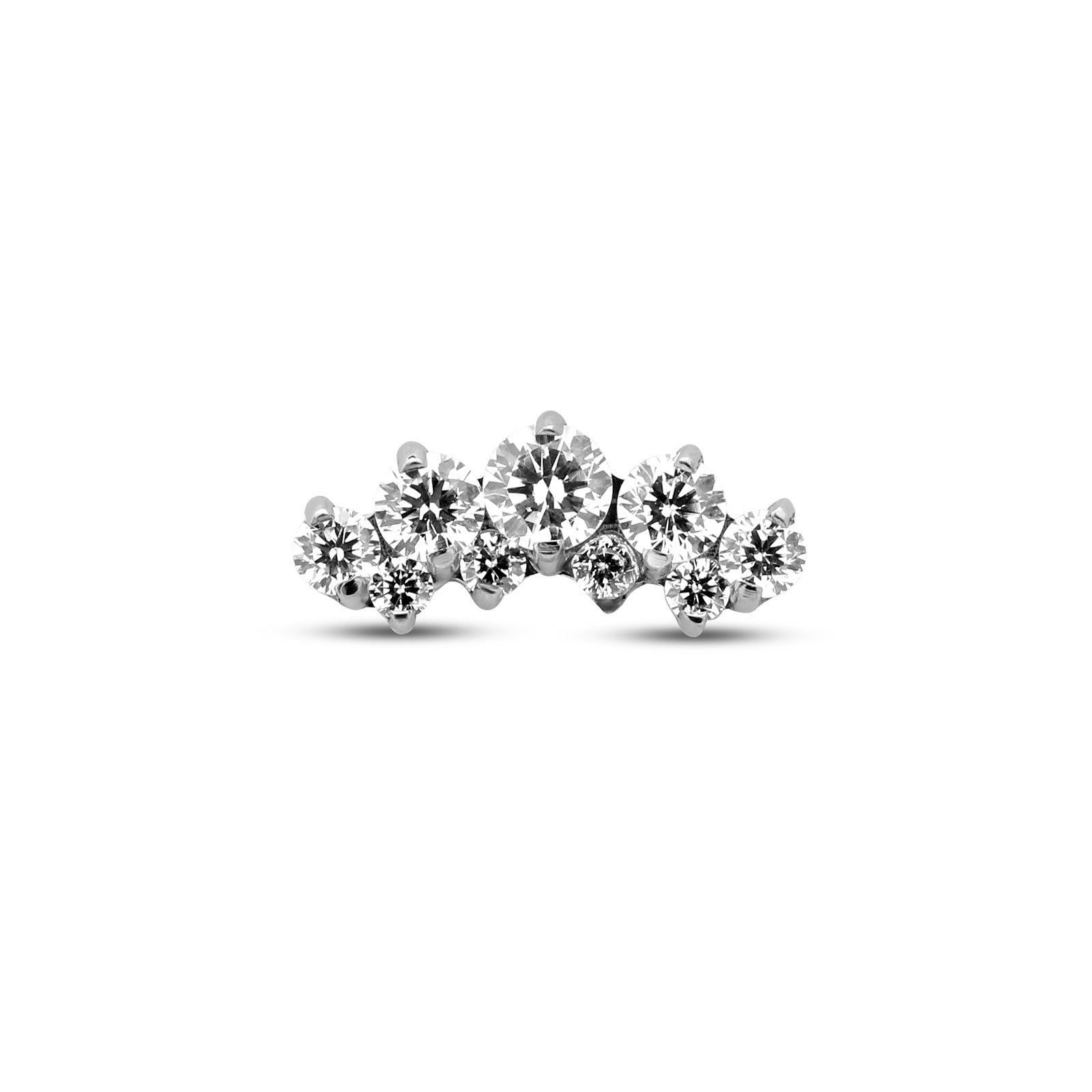 Trident Threadless 9 Curved Prong Set Jewelled Attachment