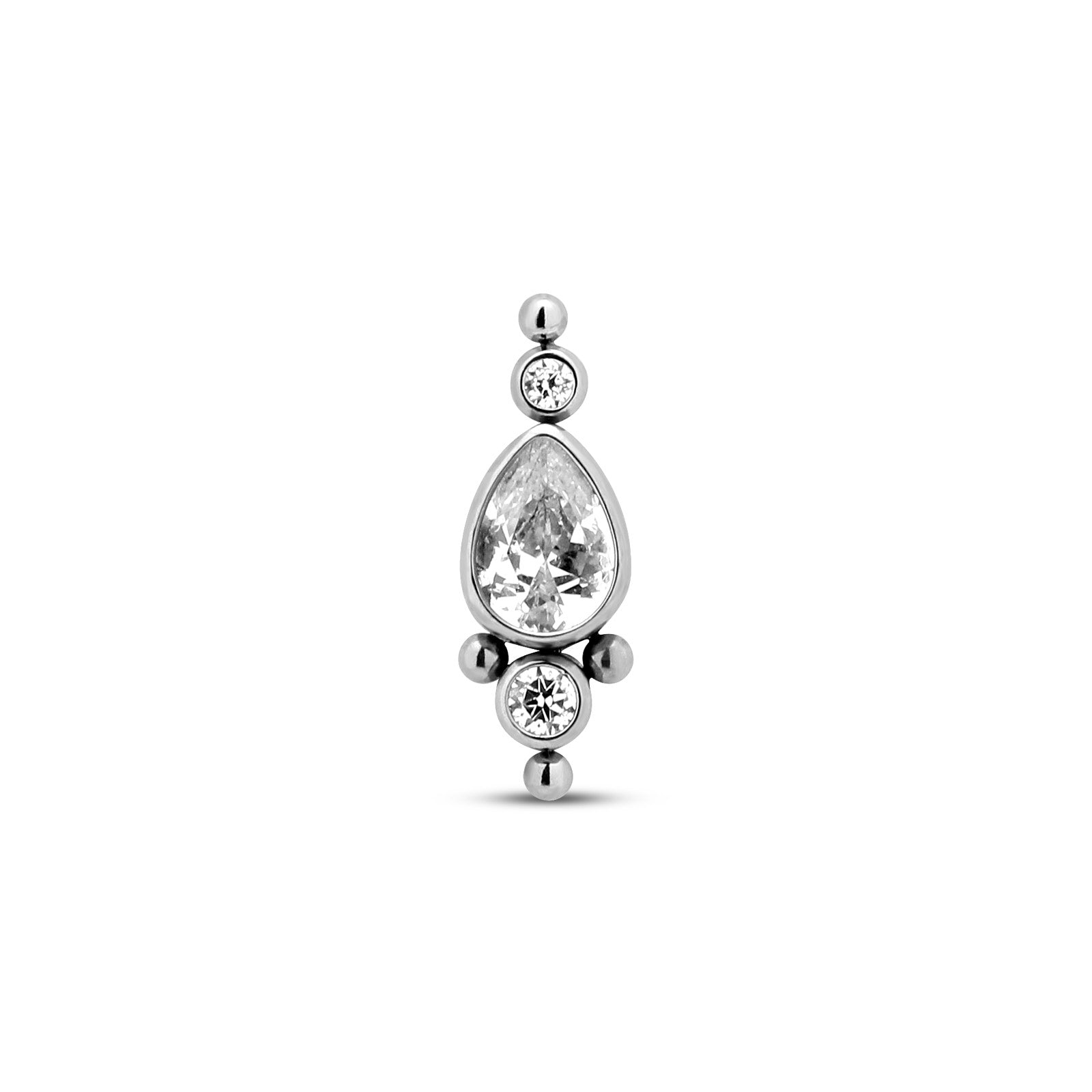 Trident Threadless Cluster Jewel - Tear Cluster Attachment