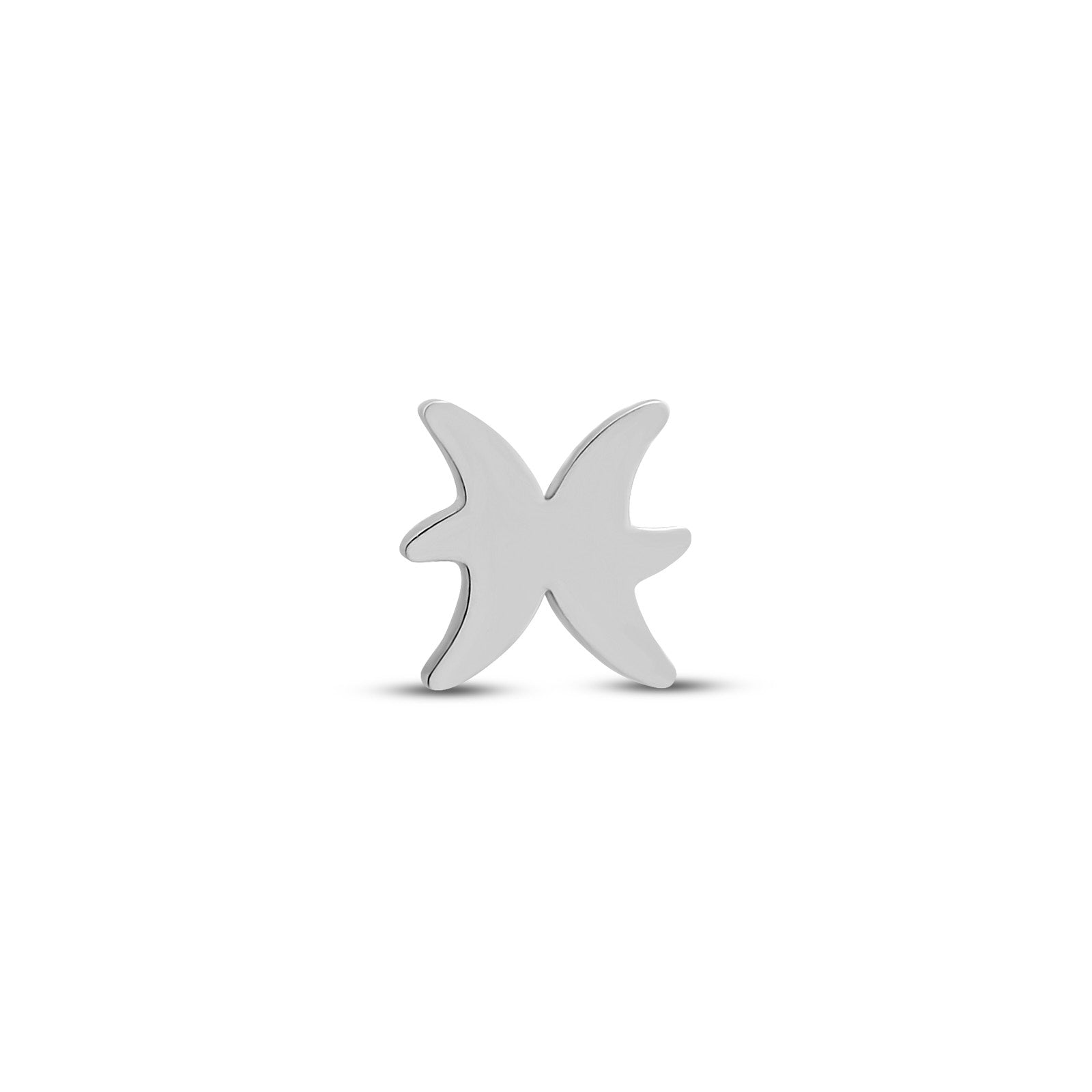 Trident Titanium Threadless Star Sign Pisces
