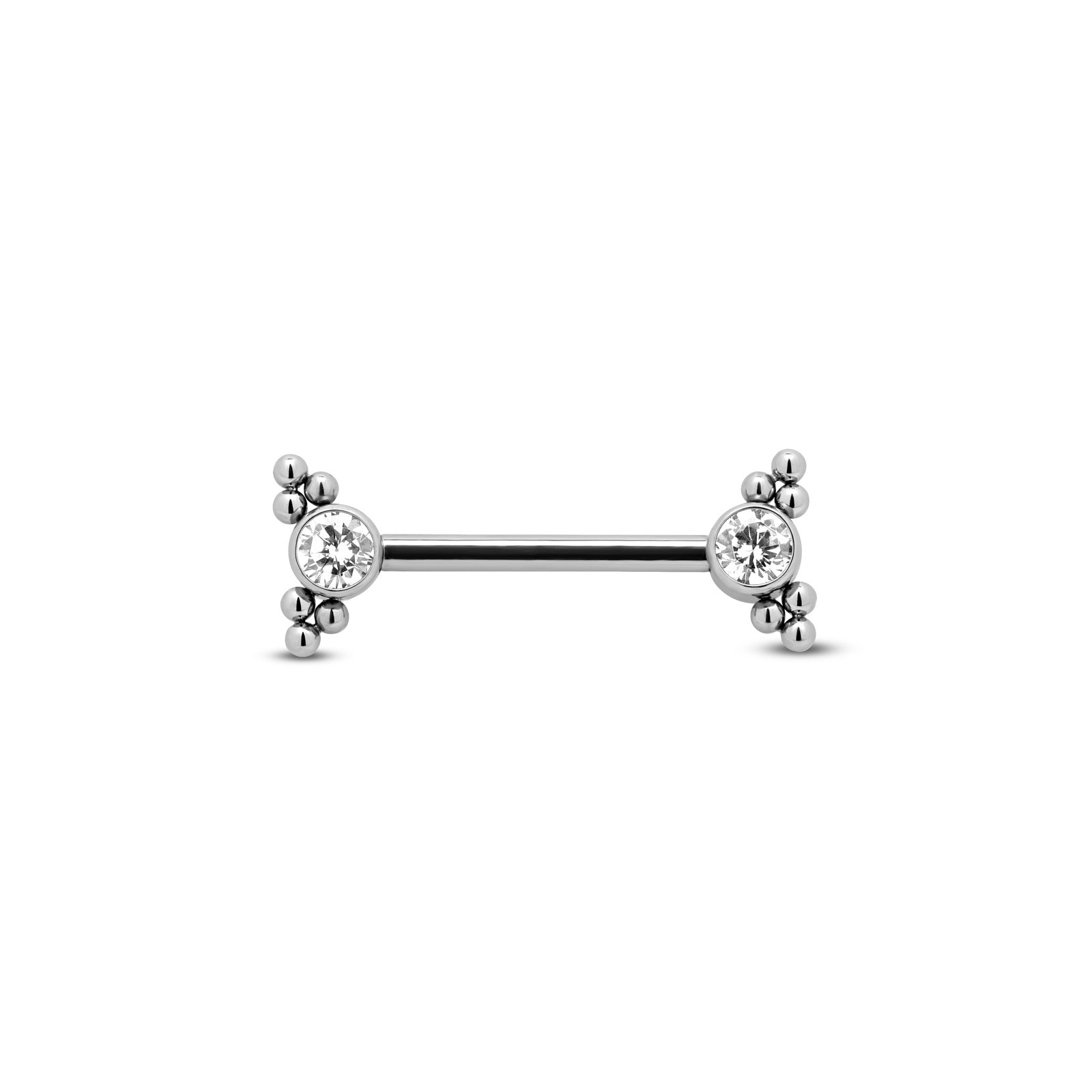 Trident Threadless Nipple 1 Jewel Clown Cluster