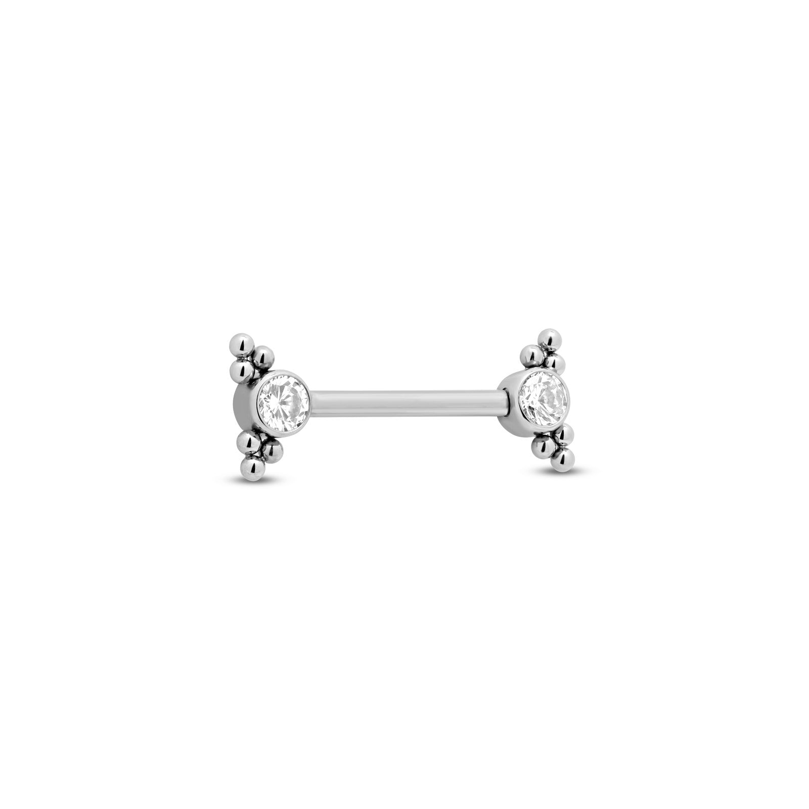 Trident Threadless Nipple 1 Jewel Clown Cluster