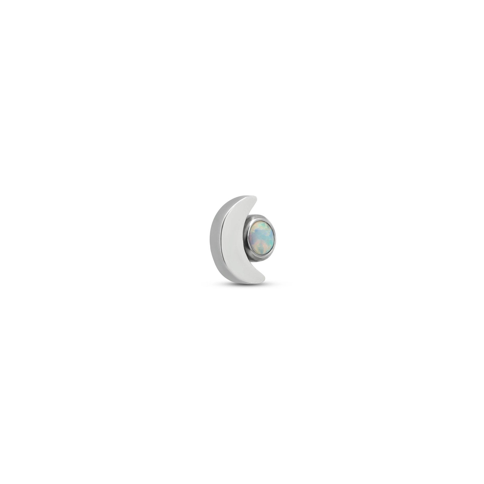 Trident Internally Threaded Moon with Opal Attachment