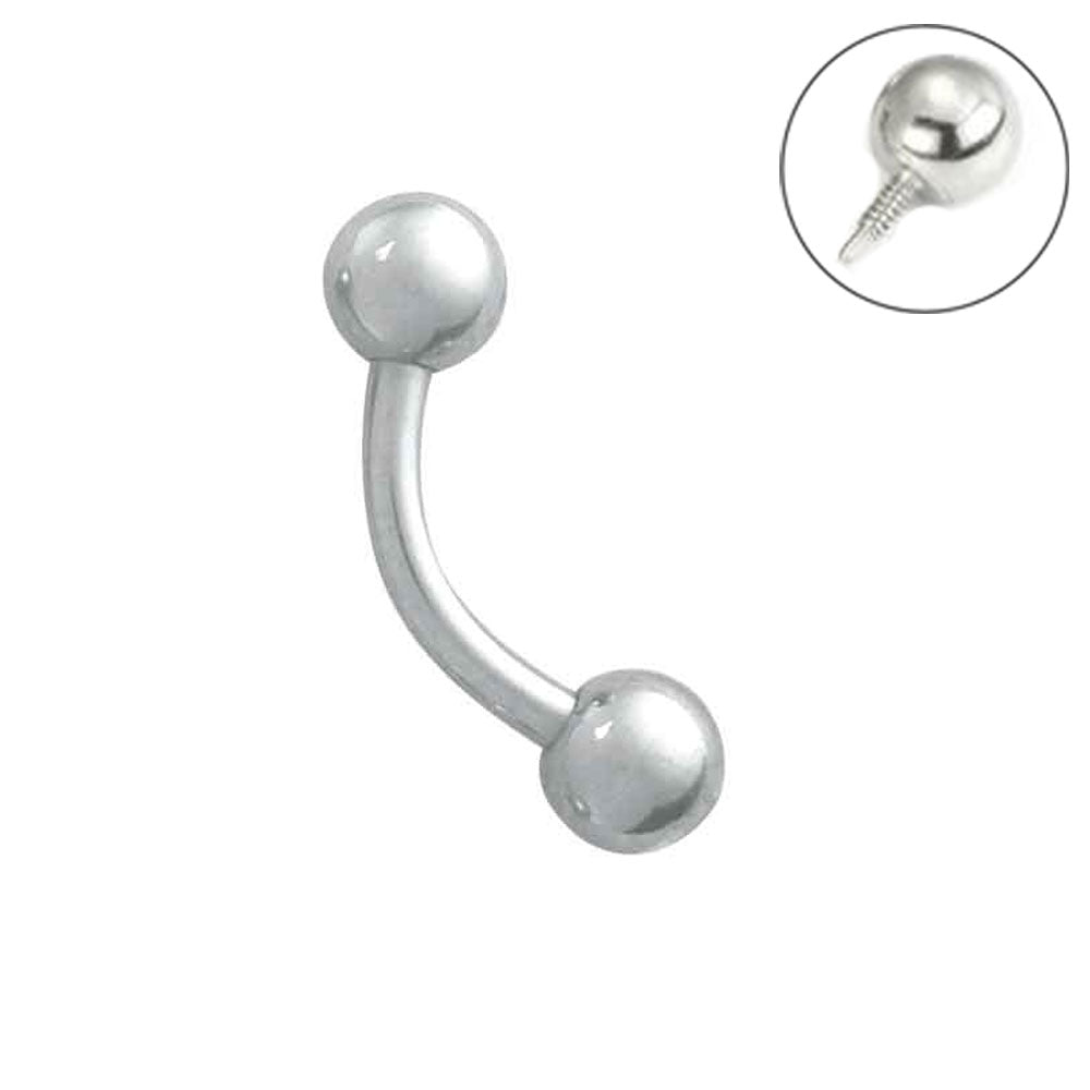 Internally Threaded Curved Barbell