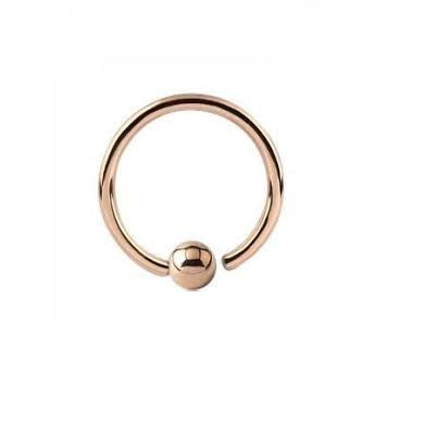 Rose Gold Fixed Ball Captive Ring