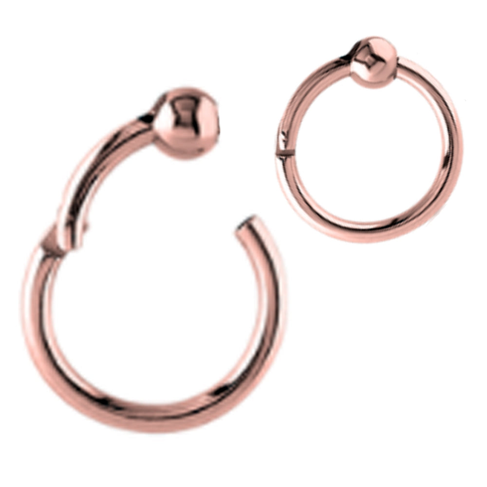 Rose Gold Hinged Captive Ring