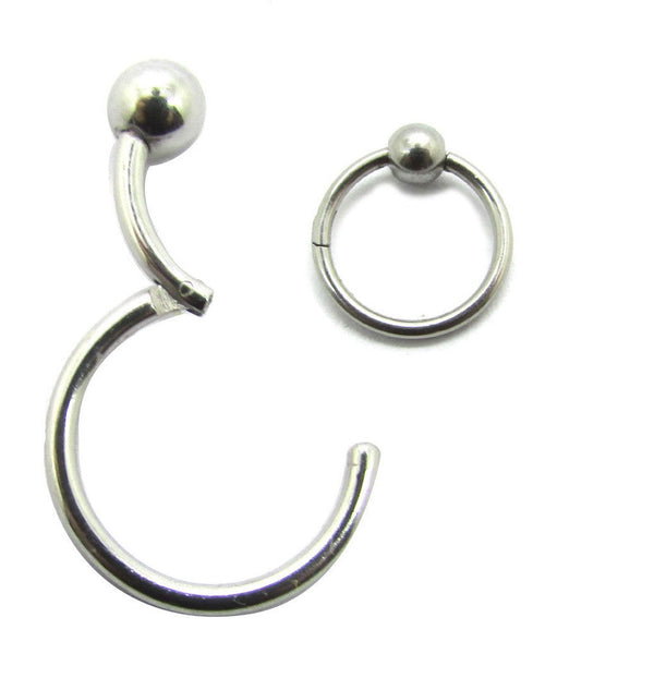 Surgical Steel Hinged Captive Bead Ring