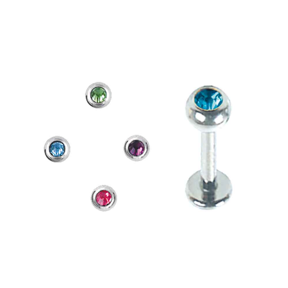 Titanium Labret w jewel Ball