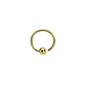Zircon Gold Fixed Ball Captive Ring