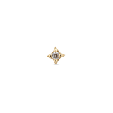 14kt Gold Threadless - Isotoxal Star w CZ Attachment