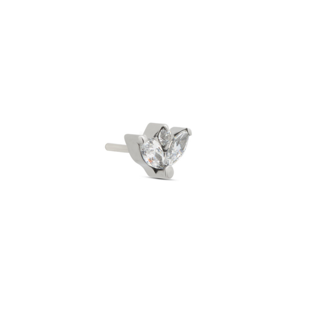 Trident Threadless 2 Marquise with Centre Stone Attachment