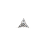 14kt White Gold Threadless - Jeweled Triangle Attachment