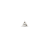 14kt White Gold Threadless - Bezel Triangle Attachment