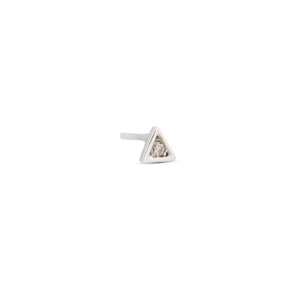 14kt White Gold Threadless - Bezel Triangle Attachment