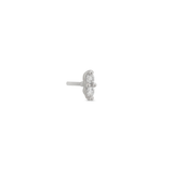 14kt White Gold Threadless - 2 Stone Prong Set 1.2mm Attachment