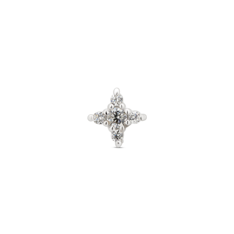 14kt White Gold Threadless - Twinkle Star Attachment