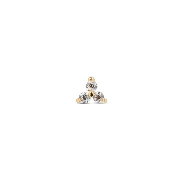 14kt Gold Threadless - Trio Mini Attachment